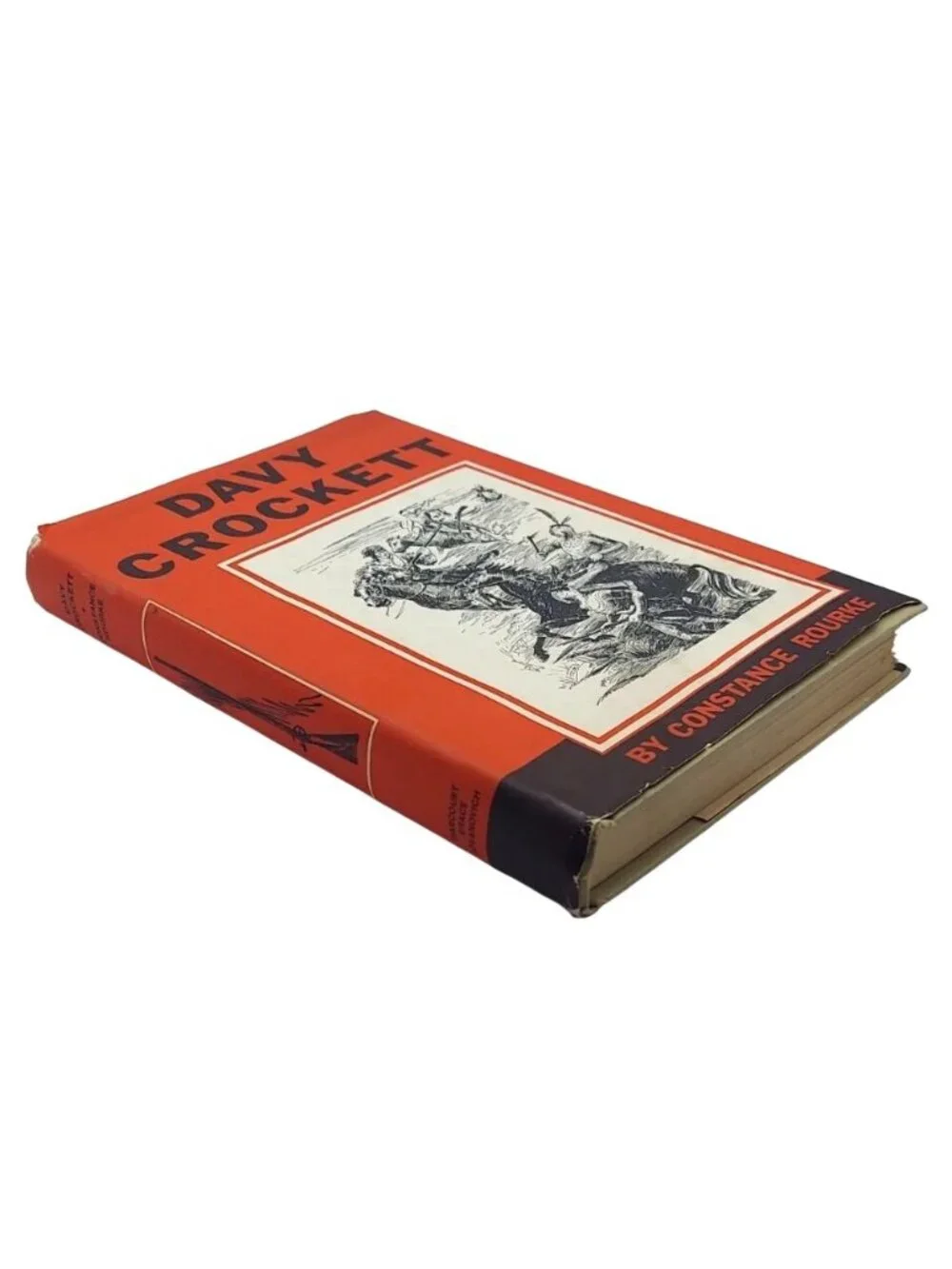Davy Crockett Book Illustrated Hardcover Club Edition 1962 Constance Rourke Vtg